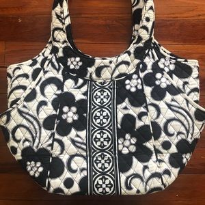 VERA BRADLEY Black & White Tote Style Purse